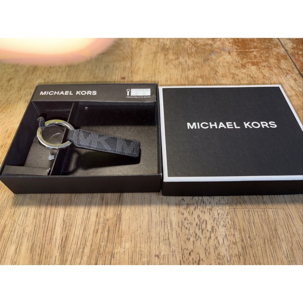 Michael Kors Keychain - Black - Leather